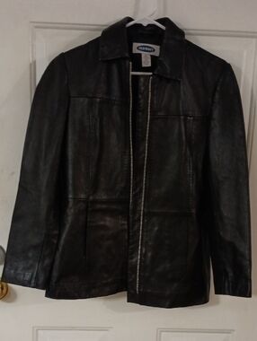 Old Navy Black Leather Jacket